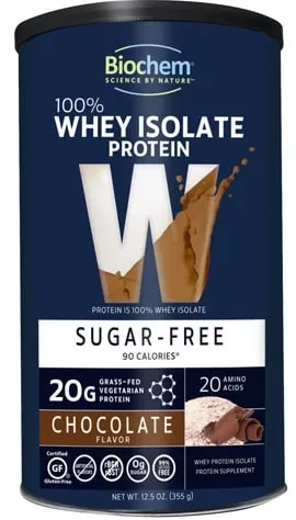 100% WHEY SUGAR FREE PROTEIN CHOCOLATE FLAVOR, 12.5 oz