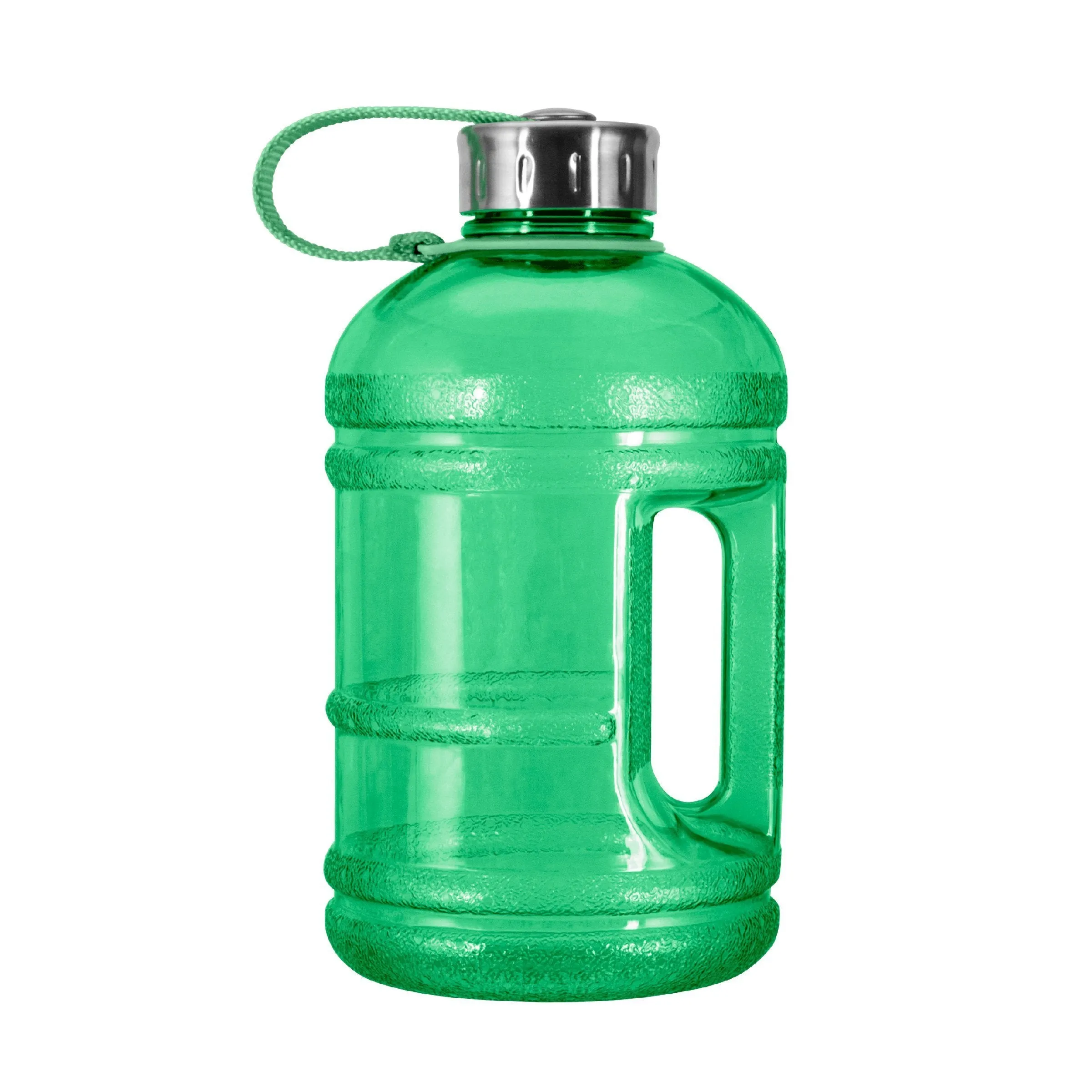 1/2 Gallon BPA Free Water Bottle, Plastic Bottle, Sports Bottle, with Stainless Steel Cap, GEO