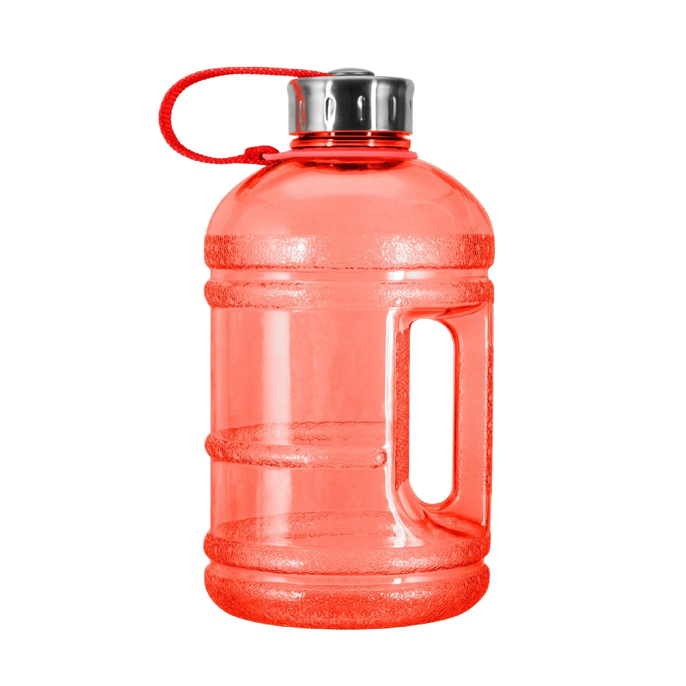 1/2 Gallon BPA Free Water Bottle, Plastic Bottle, Sports Bottle, with Stainless Steel Cap, GEO