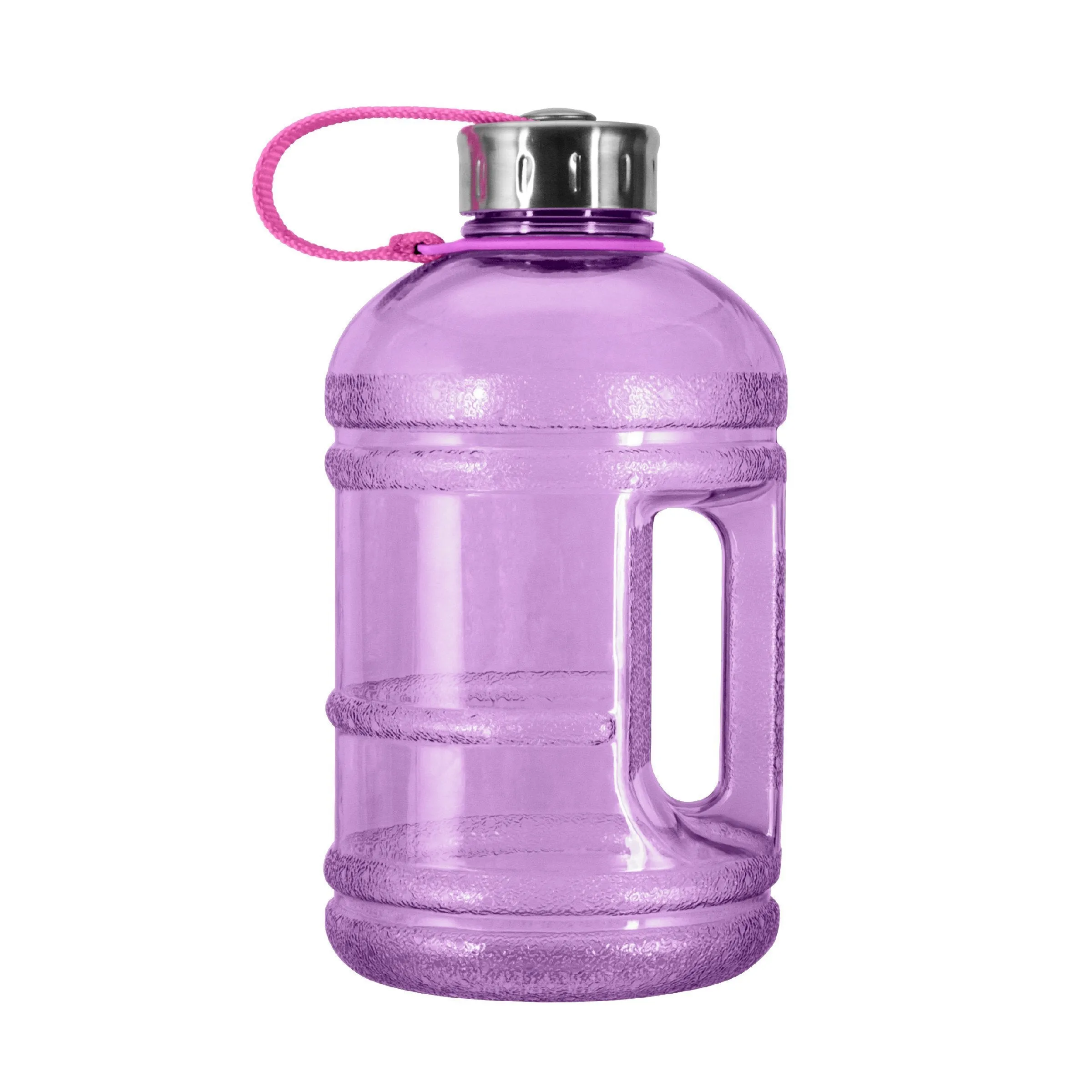 1/2 Gallon BPA Free Water Bottle, Plastic Bottle, Sports Bottle, with Stainless Steel Cap, GEO