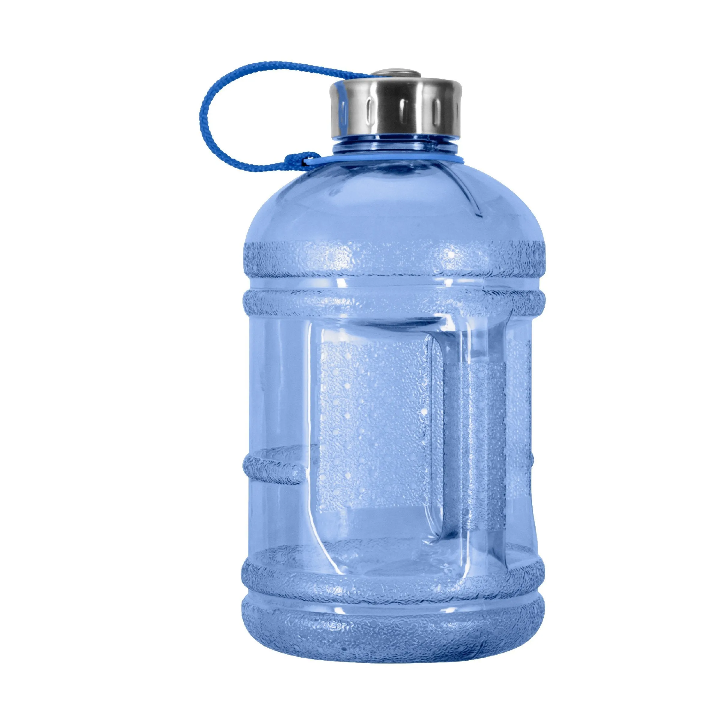 1/2 Gallon BPA Free Water Bottle, Plastic Bottle, Sports Bottle, with Stainless Steel Cap, GEO