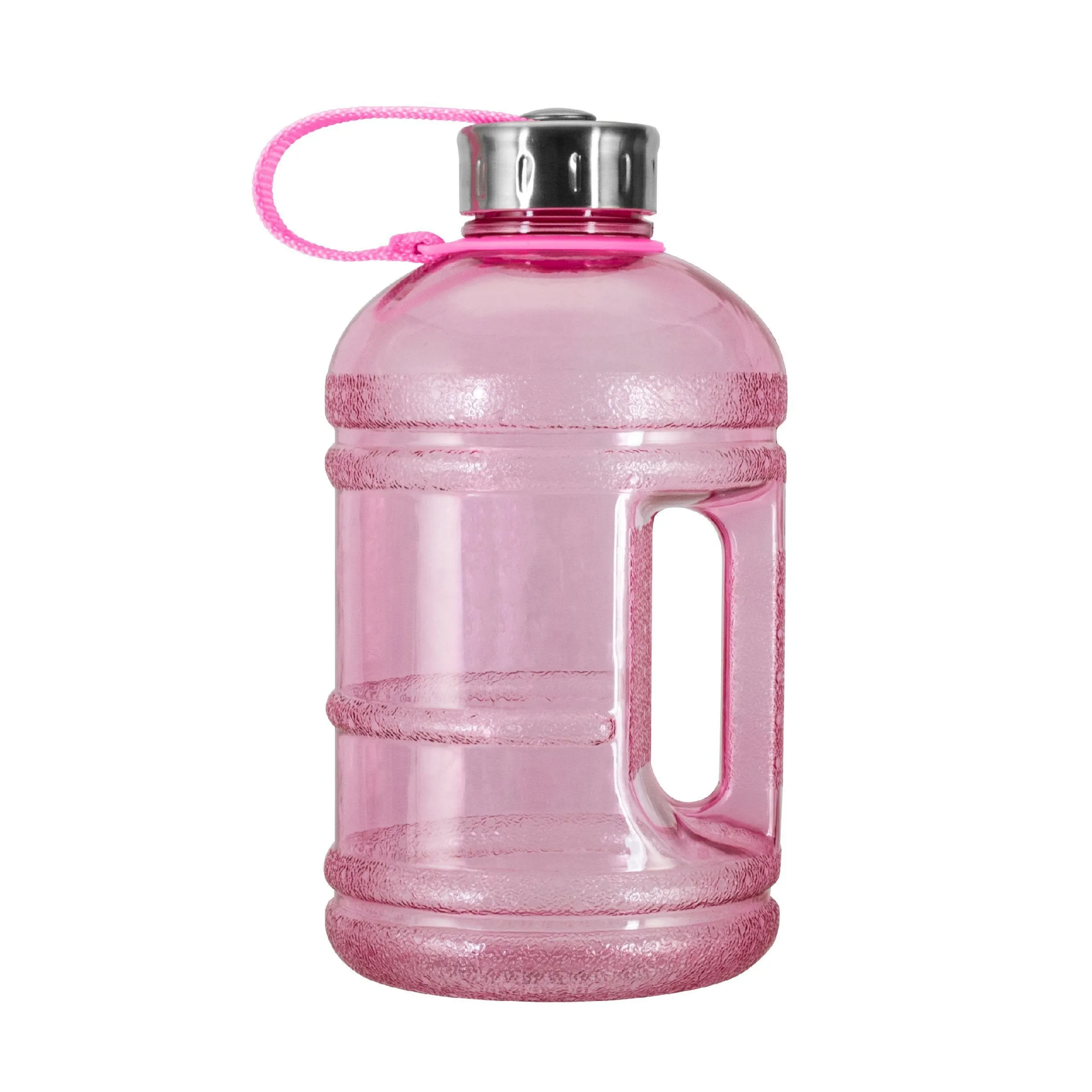 1/2 Gallon BPA Free Water Bottle, Plastic Bottle, Sports Bottle, with Stainless Steel Cap, GEO