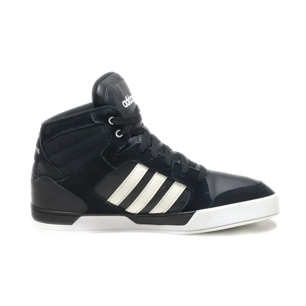 Adidas Neo Raleigh High-Top Sneakers Leather Black Colour For Men