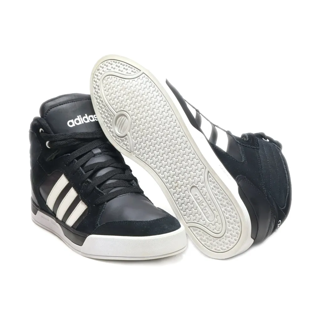 Adidas Neo Raleigh High-Top Sneakers Leather Black Colour For Men