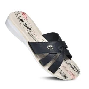 Aerosoft - Gladiator C2011 Comfortable Strappy Slide Sandals For Women