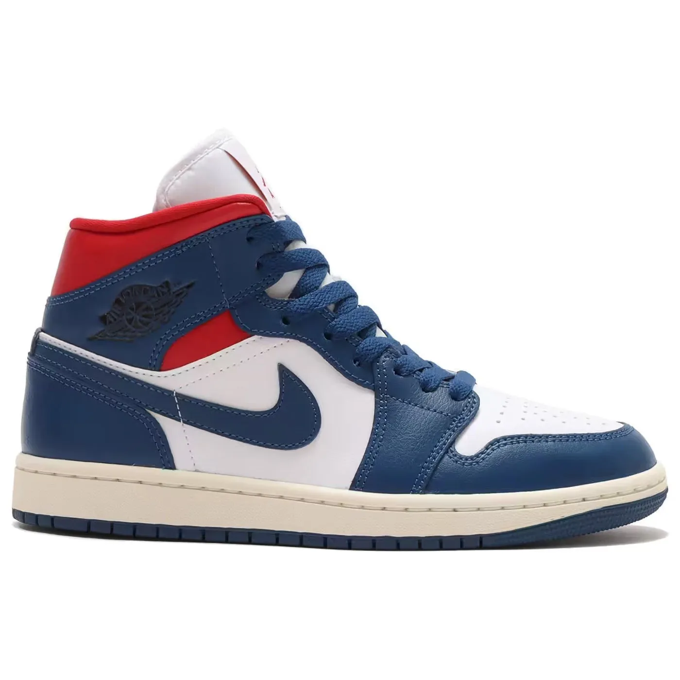 Air Jordan 1 Mid French Blue Gym Red (Women's)