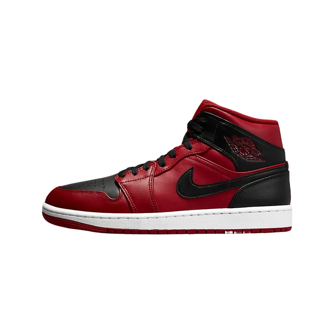 Air Jordan 1 Mid Reverse Bred Gym Red Black White