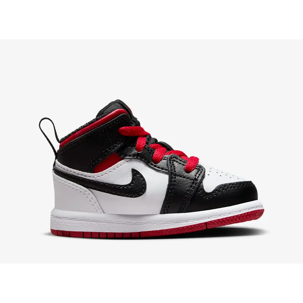 Air Jordan 1 Mid White Gym Red Black (GS)