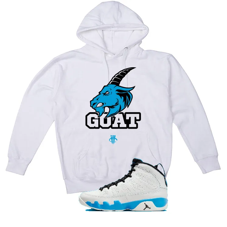 Air Jordan 9 “Powder Blue” | illcurrency White T-Shirt (Goat)