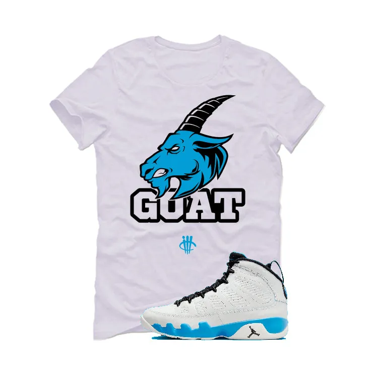 Air Jordan 9 “Powder Blue” | illcurrency White T-Shirt (Goat)