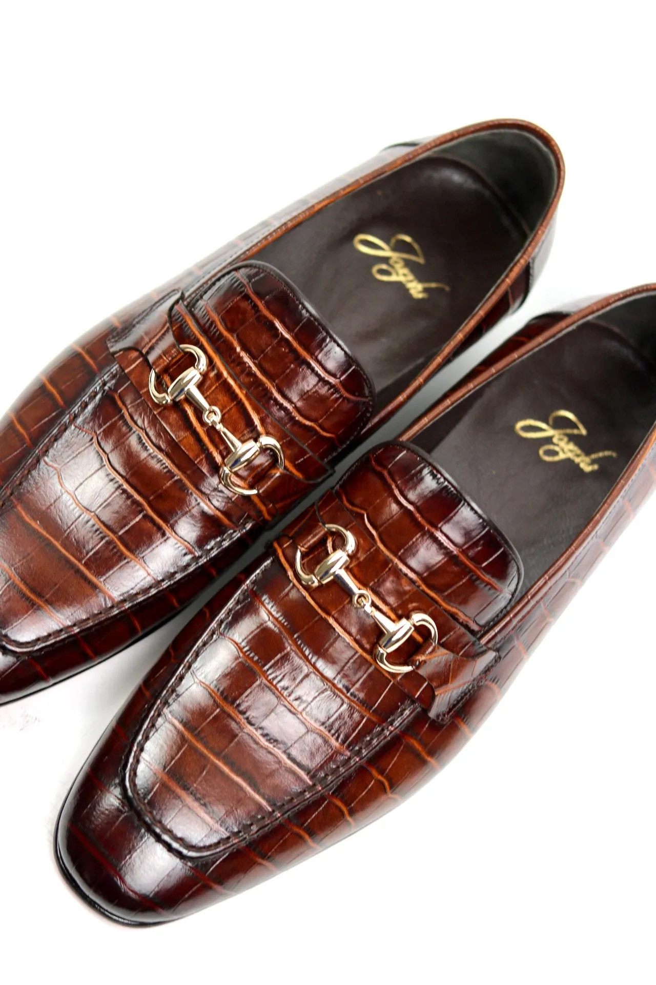 ALLIGATOR HORSE-BIT STYLE LOAFERS