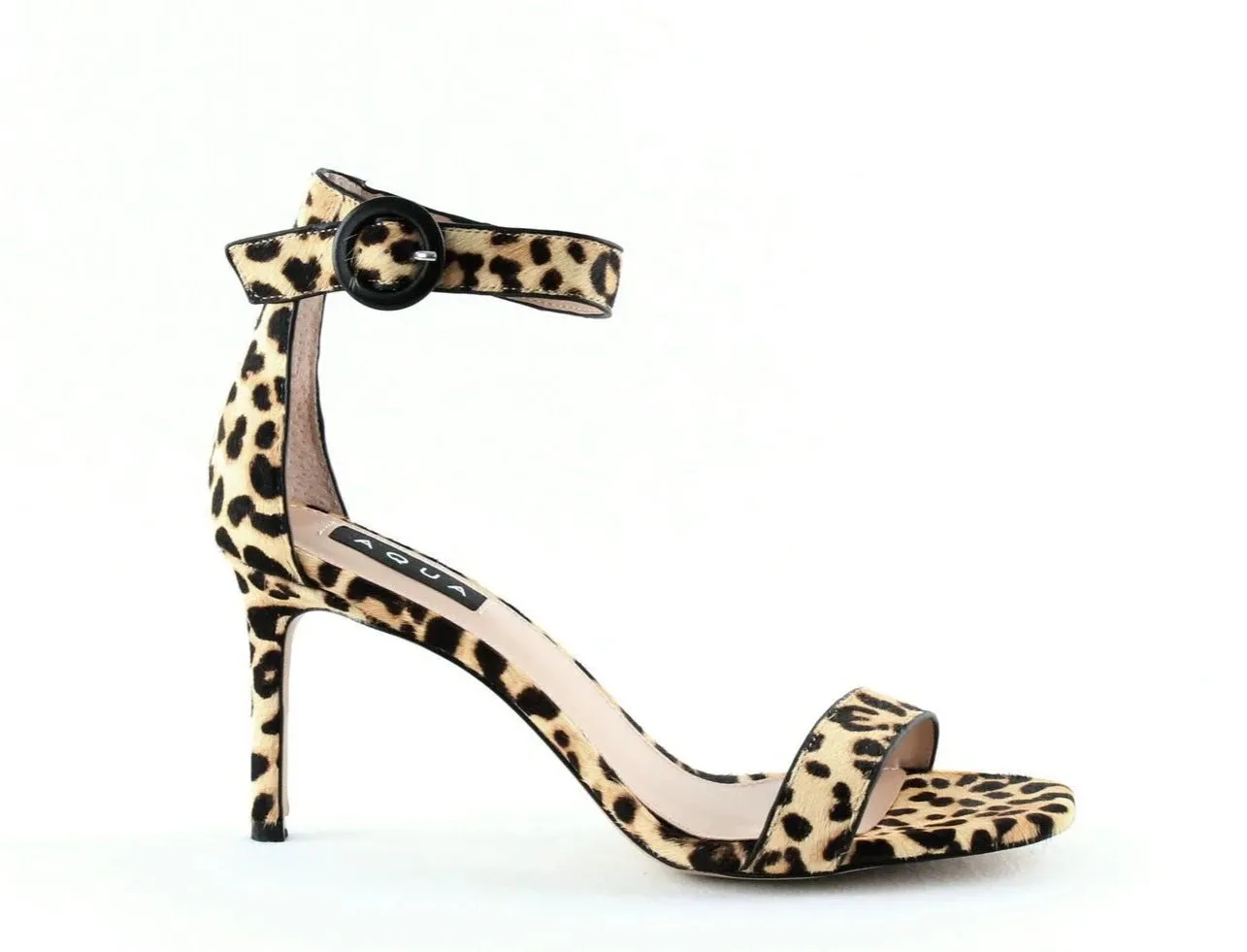 AQUA - SEVEN LEOPARD PRINT HIGH-HEEL SANDALS **FREE SHIPPING**