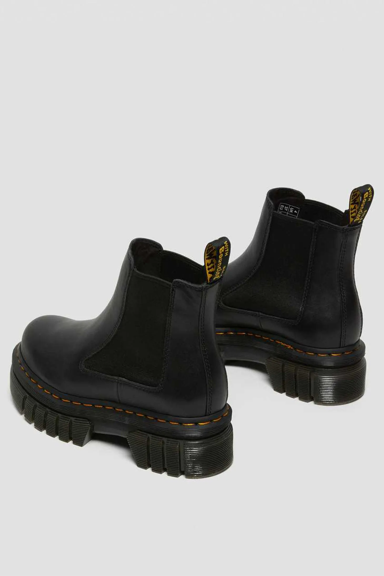 Audrick Chelsea Black Nappa Lux Platform Boots