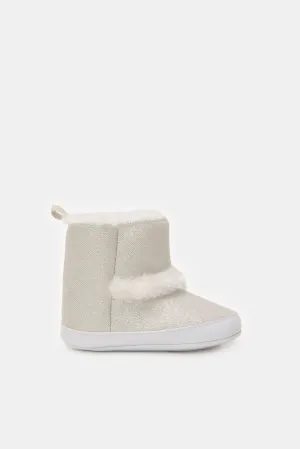 Baby Cream Fur Detail Bootie