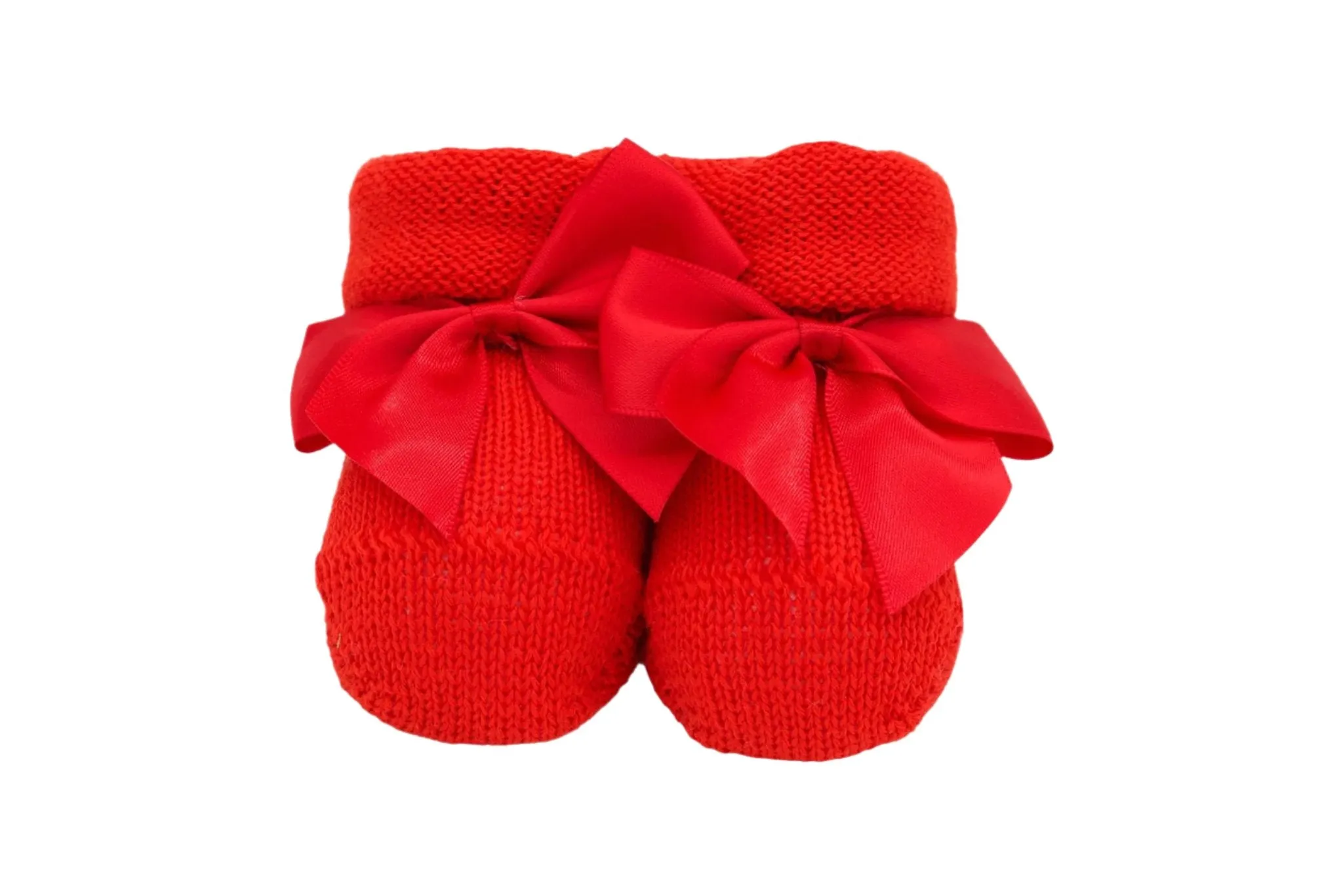 Baby Shoes with Ribbon - Red