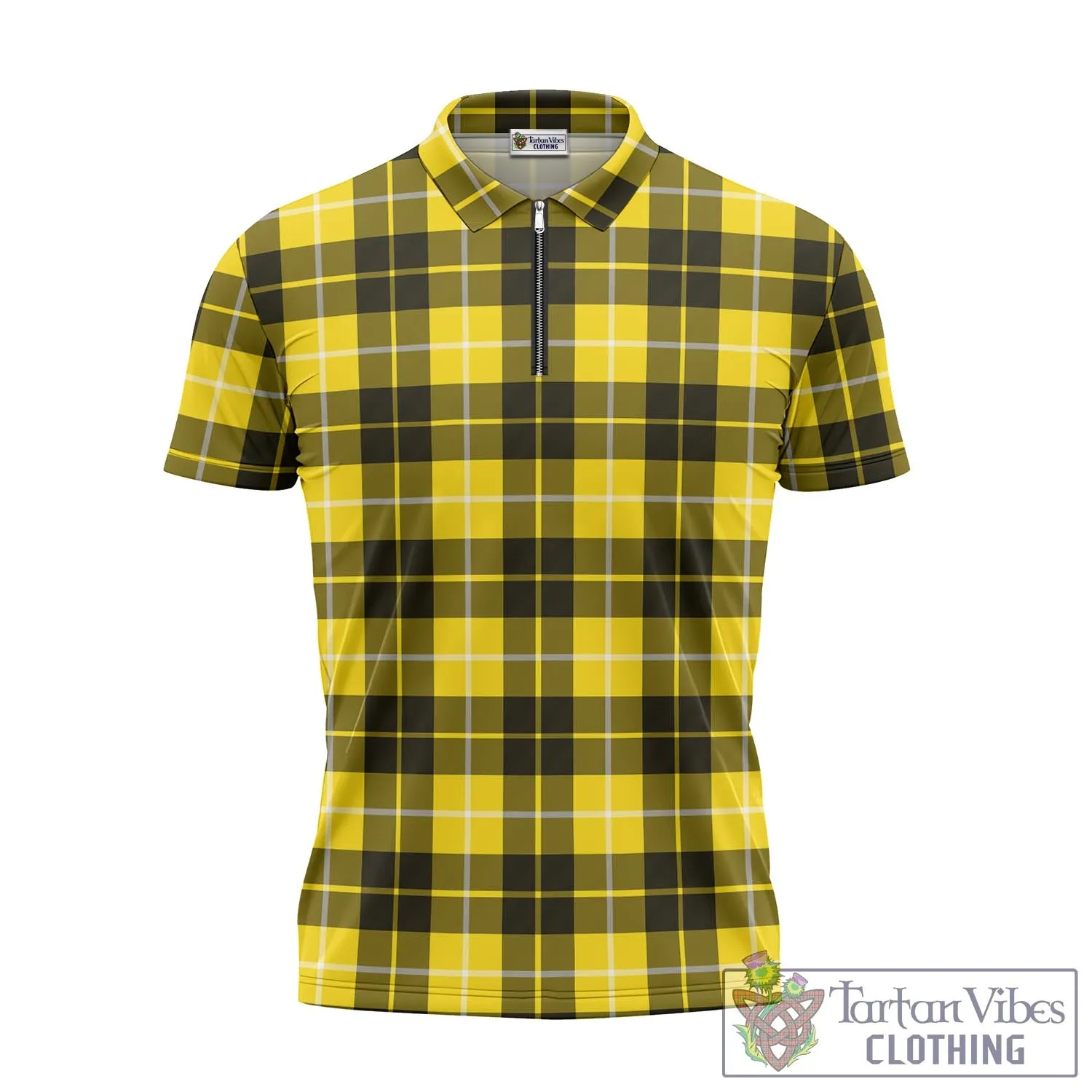 Barclay Dress Modern Tartan Zipper Polo Shirt