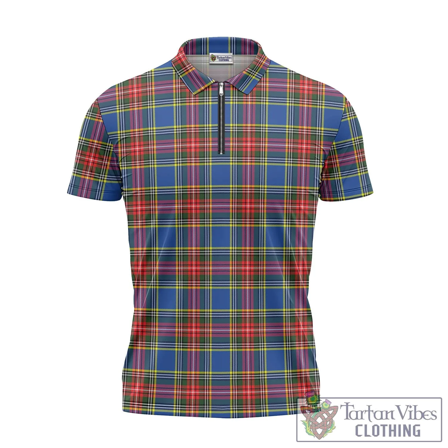 Bethune Tartan Zipper Polo Shirt