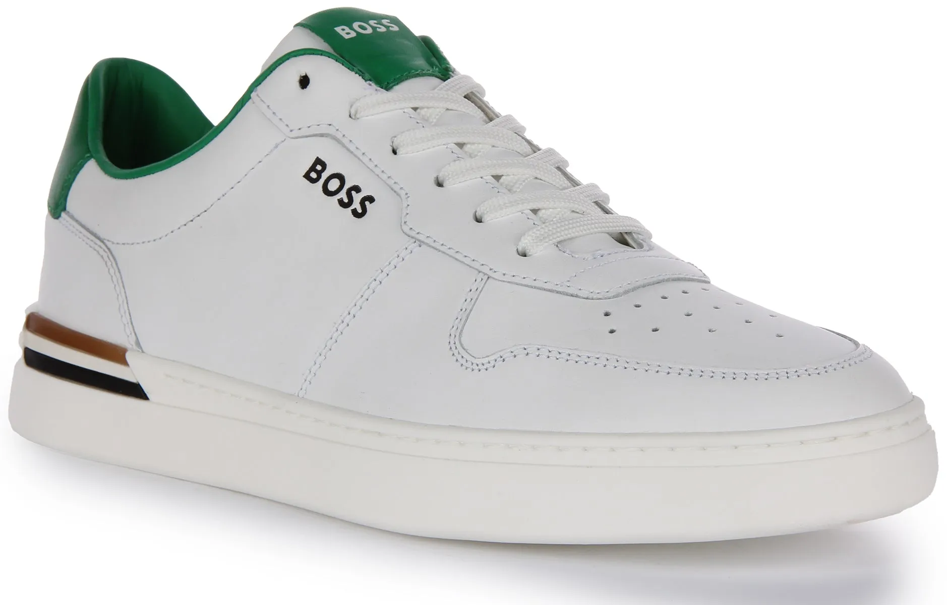 Boss Clint Tennis In White Green For Men