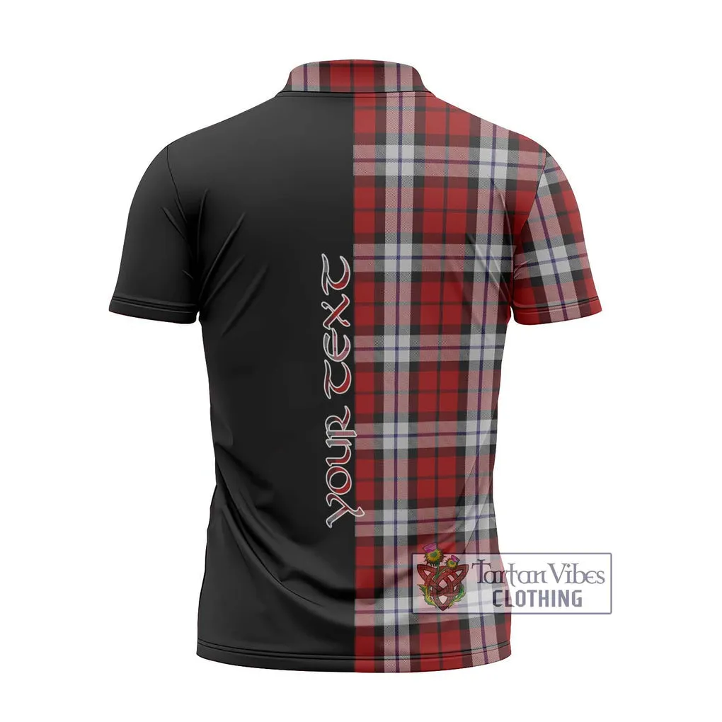 Brodie Dress Tartan Zipper Polo Shirt with Family Crest and Half Of Me Style