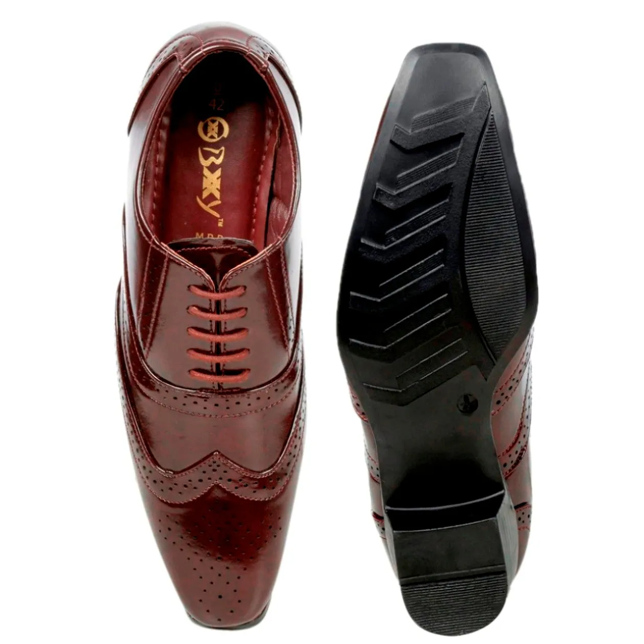 BXXY  Height Increasing Formal And Office Wear Brogue Shoes For Men