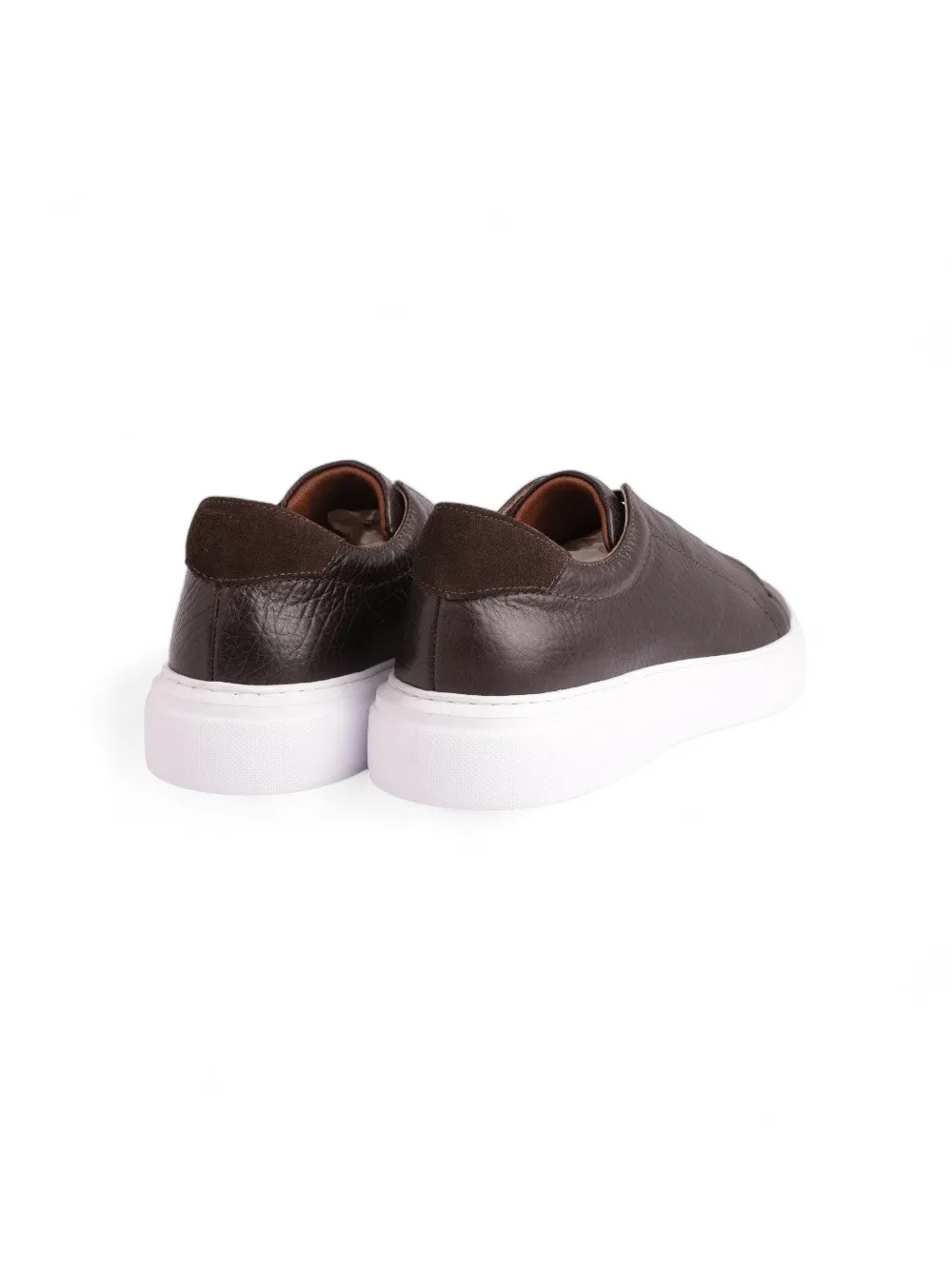 Casual Brown Shoes With White Insole