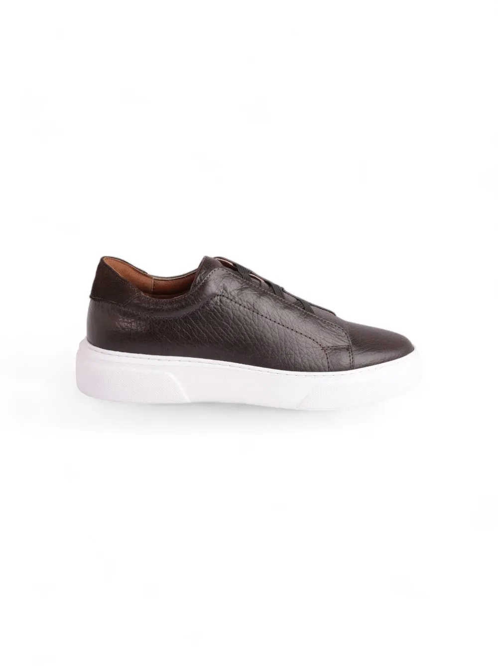 Casual Brown Shoes With White Insole