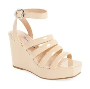 Charles David Collection Judy Wedges Womens Shoes, Size 7.5/Nude