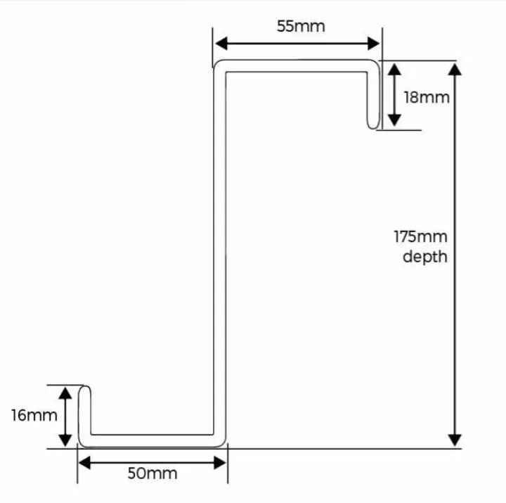 Cladco Metal Z Purlins 175mm