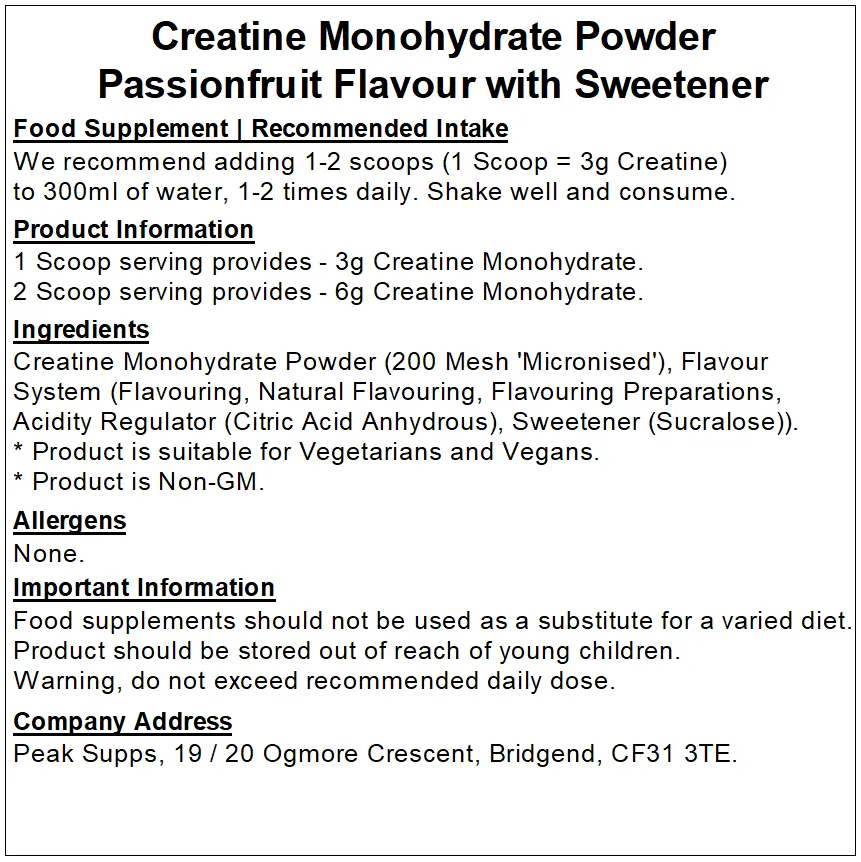 Creatine Monohydrate Powder