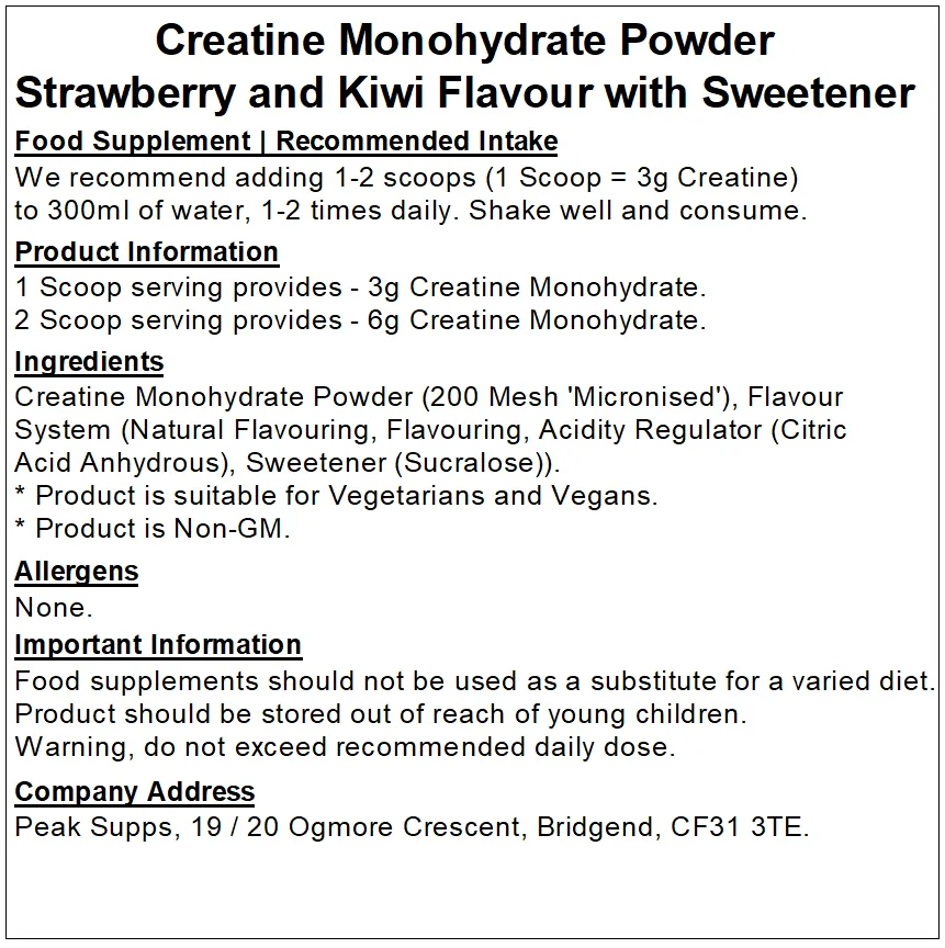 Creatine Monohydrate Powder