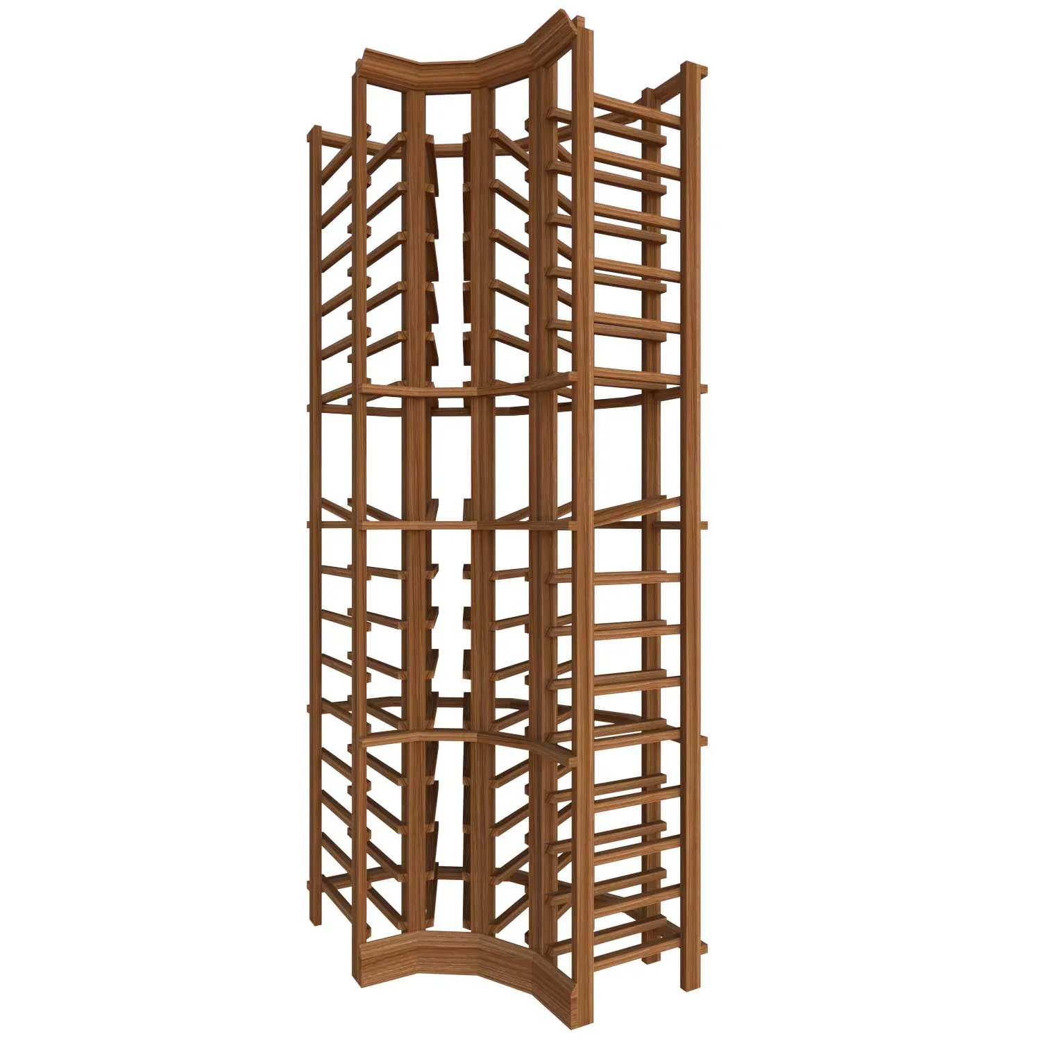 Curved Corner Wine Rack - Premier Cru Premium Wooden Racking