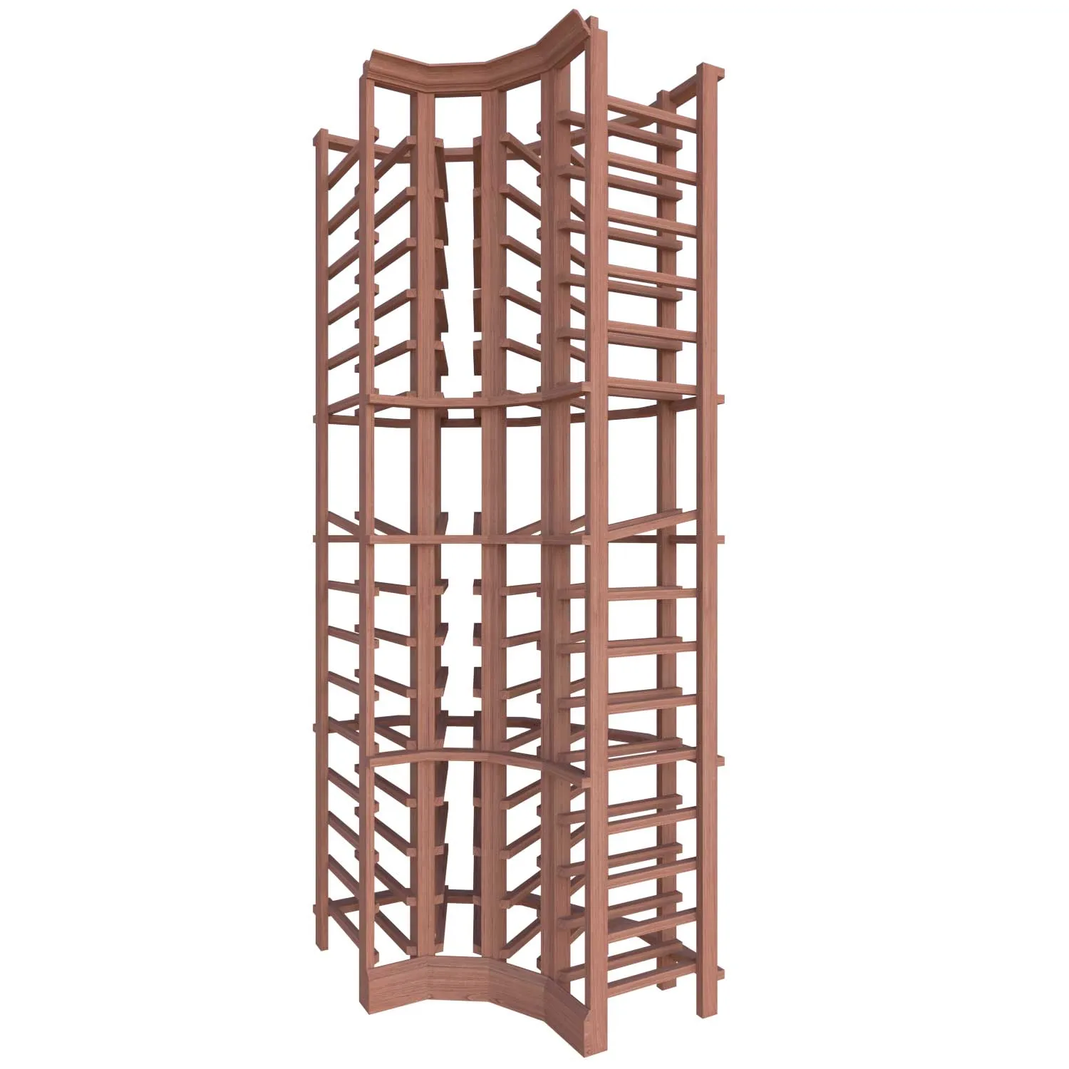 Curved Corner Wine Rack - Premier Cru Premium Wooden Racking