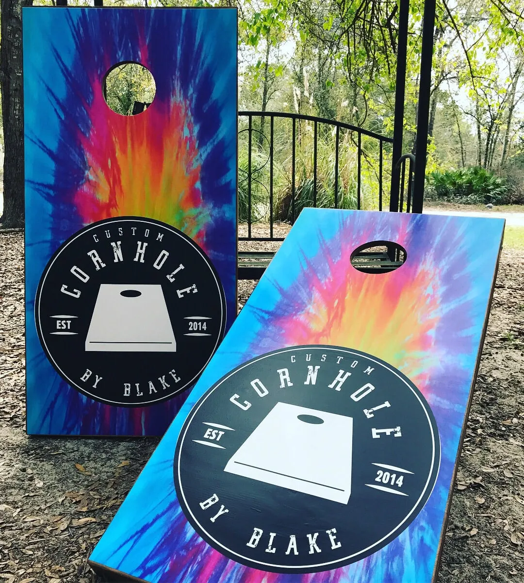 Custom Sports Team/ Divided House Cornhole Set With Bean Bags