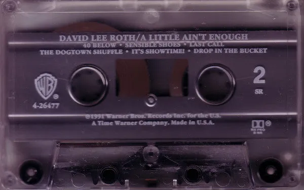 David Lee Roth - A Little Ain't Enough (Cass, Album, SR,) (NM or M-)