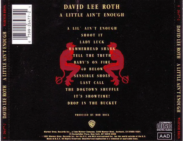 David Lee Roth - A Little Ain't Enough (CD, Album) (NM or M-)