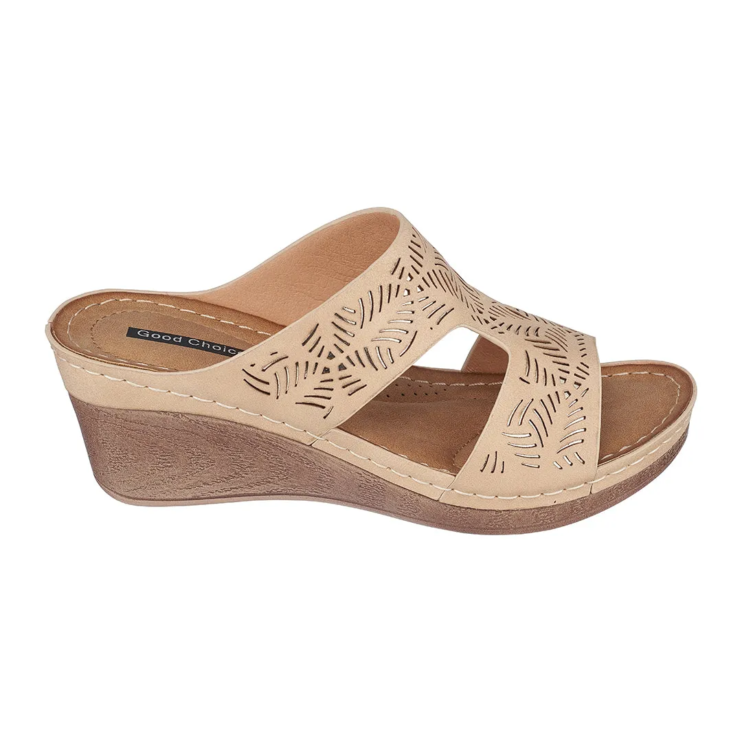 Drift Gold Wedge Sandals