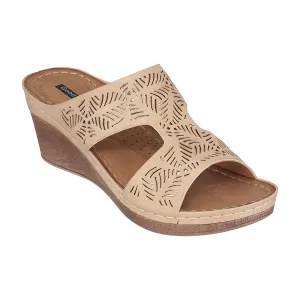 Drift Gold Wedge Sandals