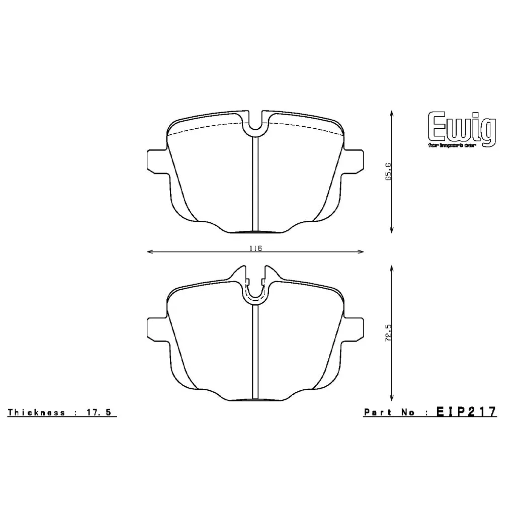 ENDLESS EIP217ES88G Rear Brake Pads for BMW M2 (G87) / M3 (G80) / M4 (G82)