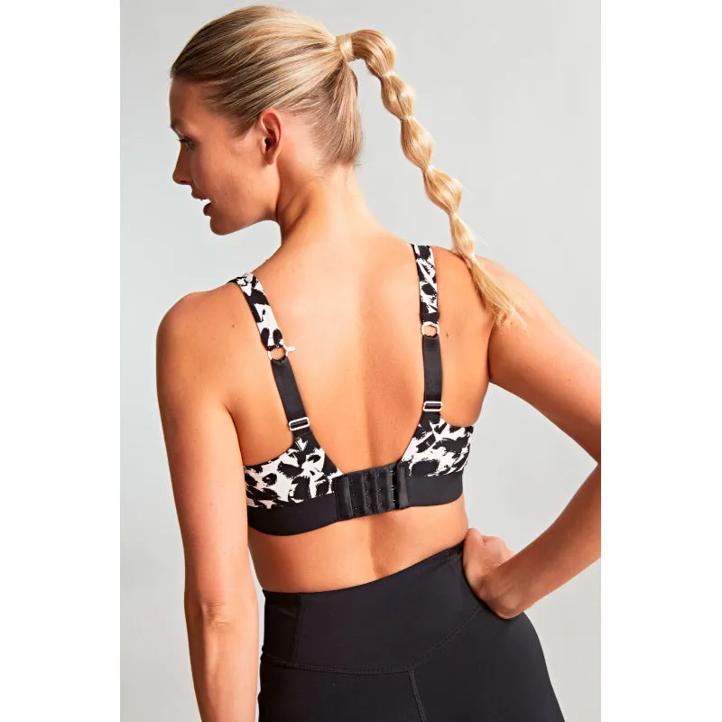 Endurance Non Padded Sports Bra Underwired Mono Print - Panache