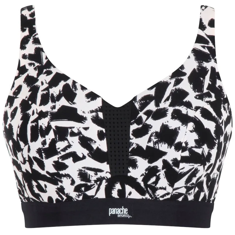 Endurance Non Padded Sports Bra Underwired Mono Print - Panache