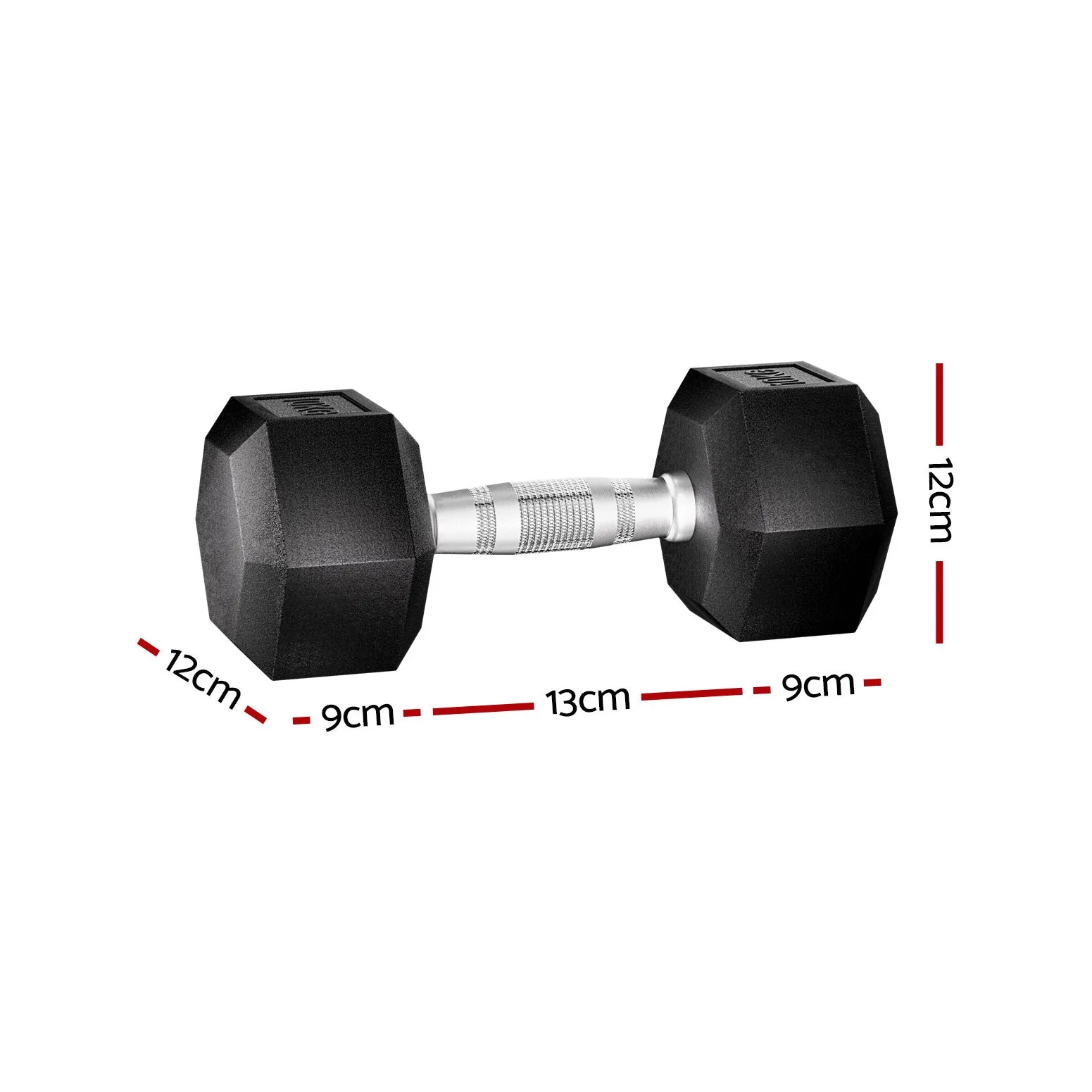 Everfit 20kg Dumbbells Set Dumbbells Weights Lifting Bench Gym Workout 2x10kg