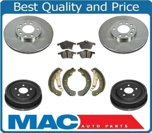 For 00-03 Saturn L LS LS1 LW Frt Brake Disc Rotors Pads Drums and Shoes 6pc Kit