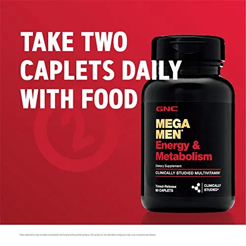 GNC Mega Men Energy and Metabolism Multivitamin 180 Caps