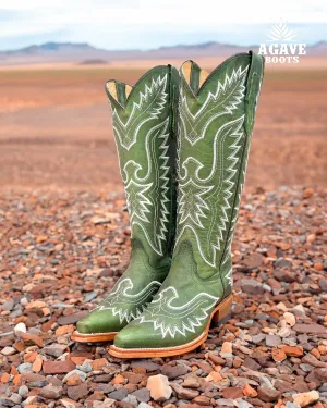 GREEN | WOMEN TALL COWBOY COWBOY BOOTS