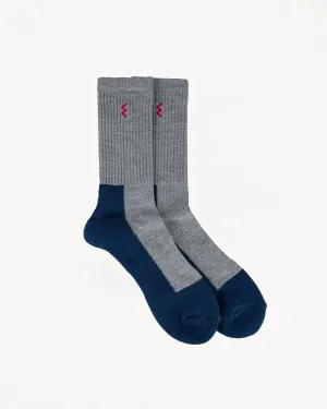 IHG-030-GRYNAV- Iron Heart Work Boot Sock - Grey, Navy