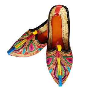 Indian Handmade Feather Harem House Slippers