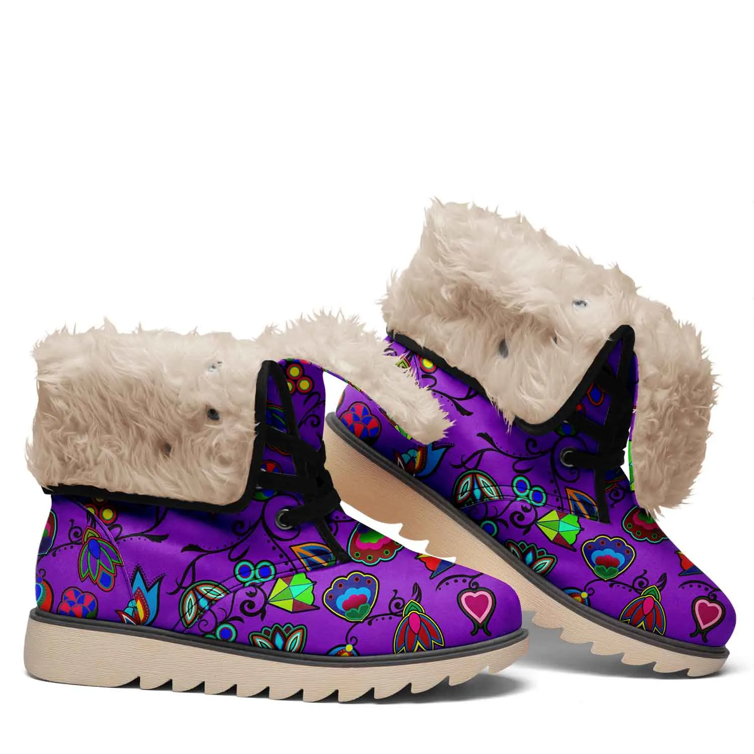 Indigenous Paisley Dark Orchid Polar Winter Boots