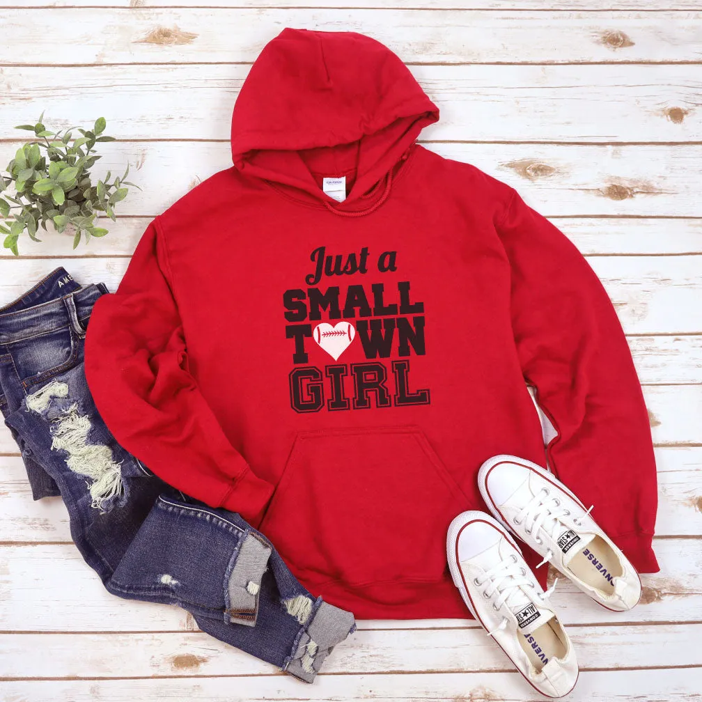 Just a Small Town Girl Football Black Hoodie Sweatshirt