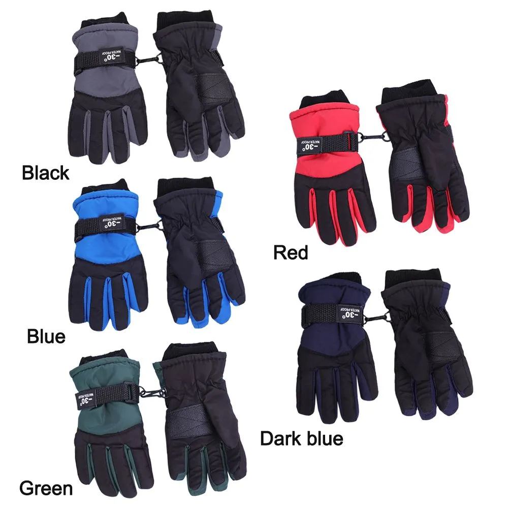 Kids' Winter Ski Gloves Thick Warm Mittens