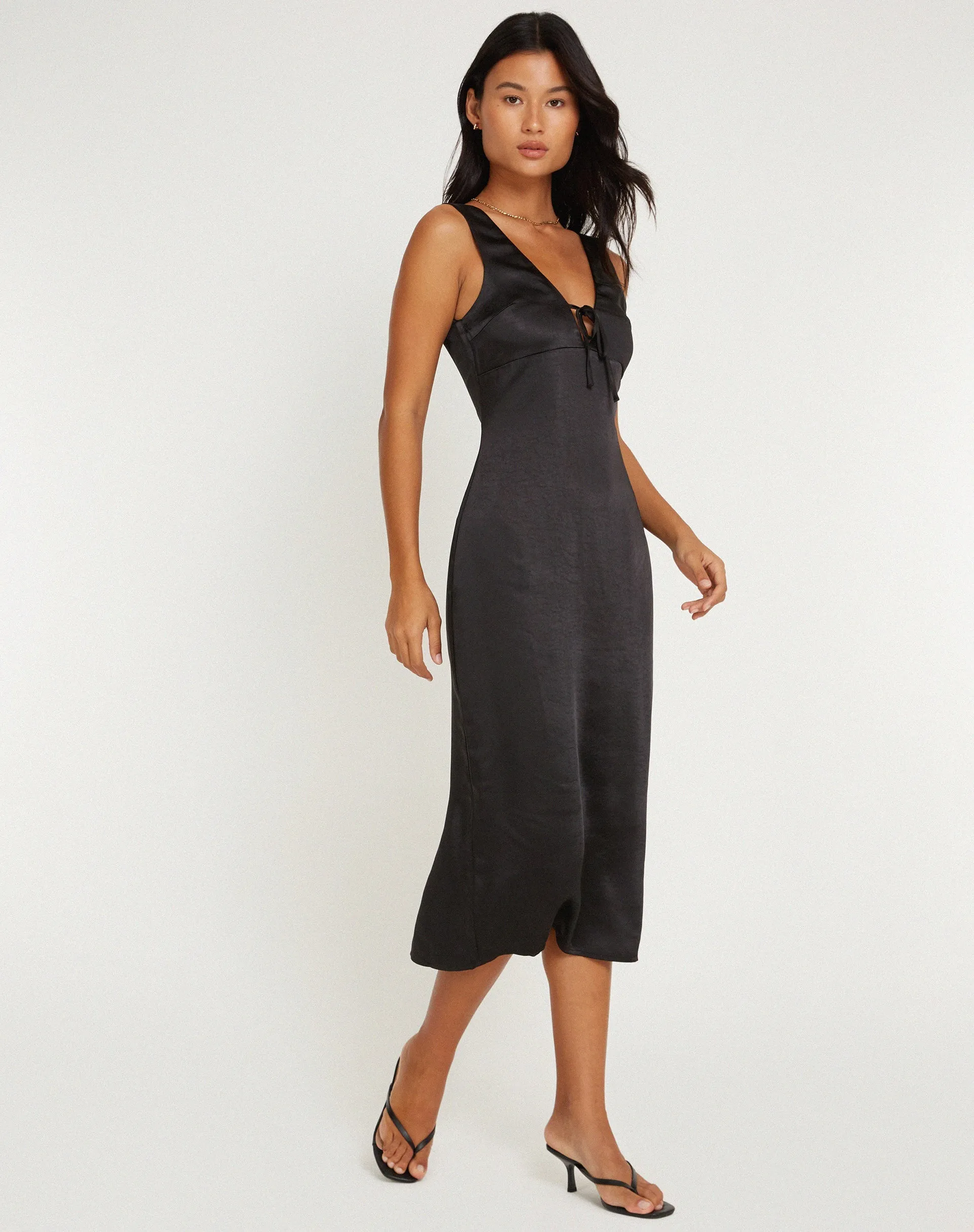 Lasanda Midi Dress in Black